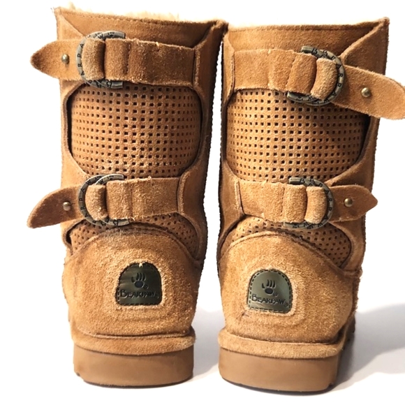 BearPaw Clara Suede, Wool Sheepskin Boots Women's Size 7 - Picture 5 of 13